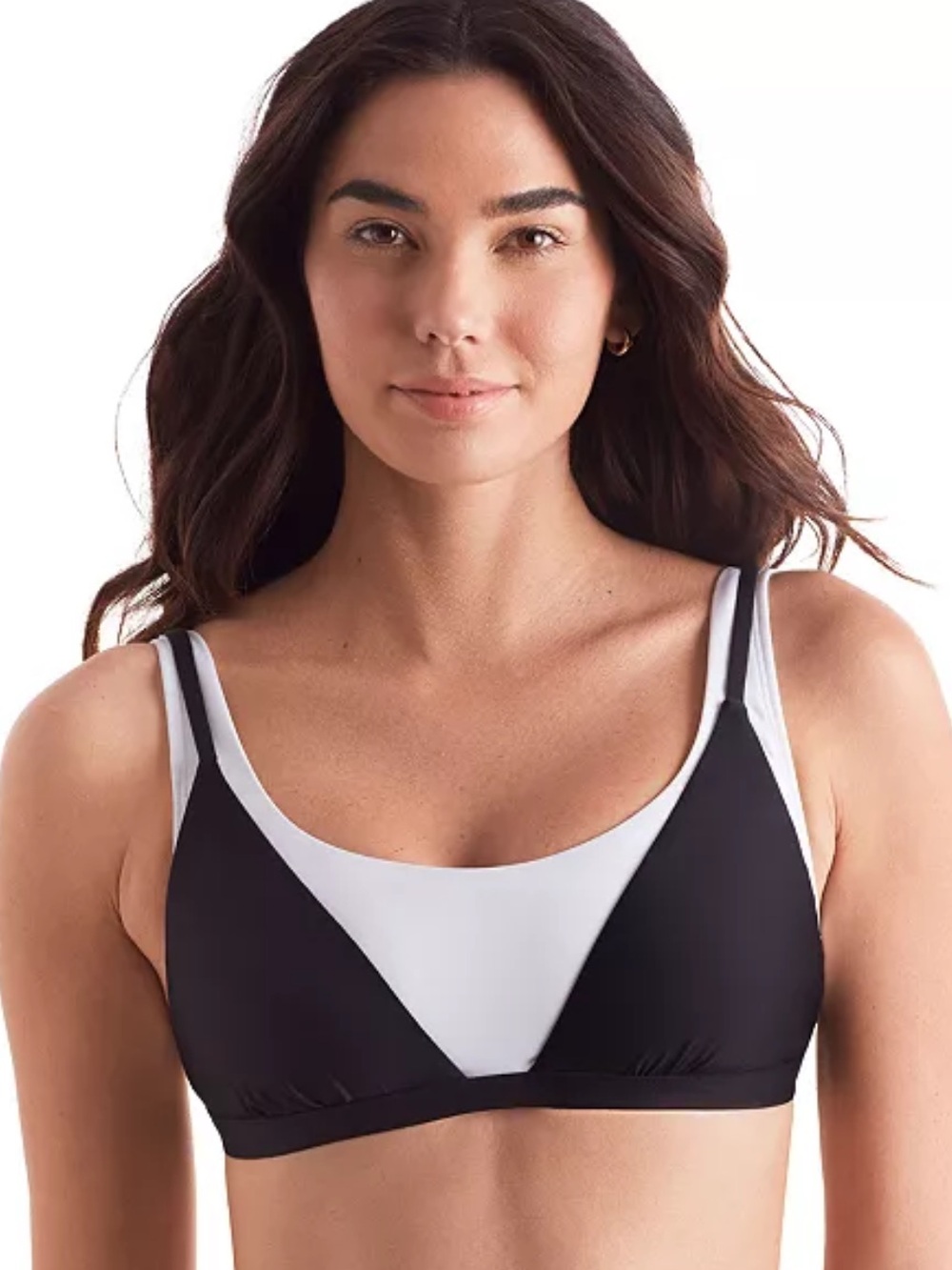 Mimi Flamingo Womens Drift Two-Tone Bralette Bikini Top Size 4